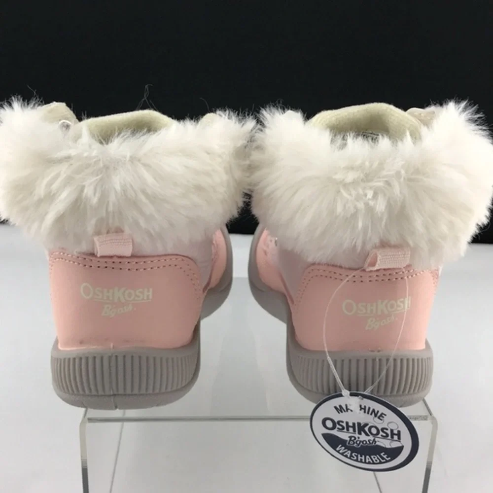OshKosh B’gosh - **Last One**. ‘Boots’ pink/fur/rubber tip. SZ: 5. NWT